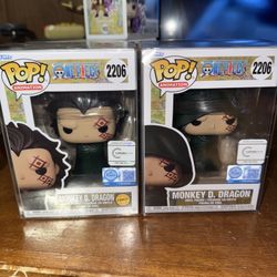 One Piece Monkey D. Dragon Funko Pop Chase Bundle #2206