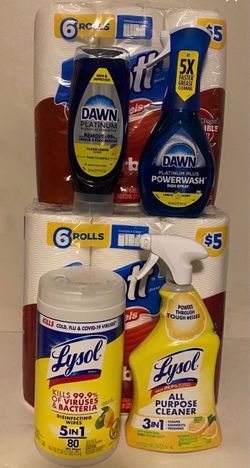 Household Cleaning Bundle – Dawn, Lysol & Paper Towels