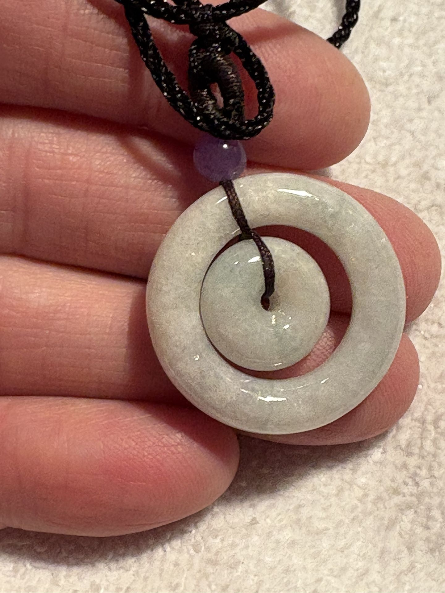 DOUBLE SAFETY BUCKLE PEACE BUCKLE PENDANT Adjustable Cord NECKLACE 9822