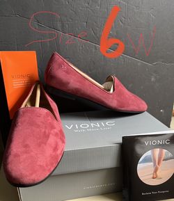 Vionic WILLA SLIP ON FLAT SHRZ, Suede Women’s Size 6 W