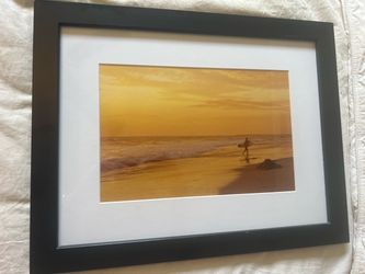 “Golden Hour” Oceanside Surfer - original framed photograph