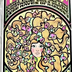 Vintage Original Rare 1967 “Flower Love” Poster By C. Keelan, Great Condition!