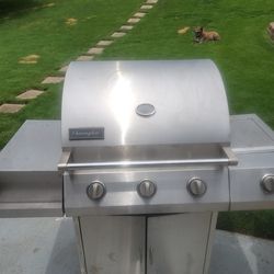 Charglow Gas BBQ Grill With Side Burner. Can Also Be Used With Charcoal 