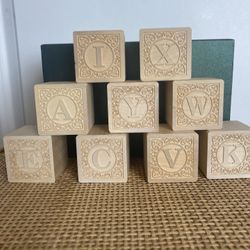 Wooden Letter Alphabet Blocks 