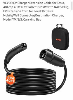 Tesla Ev charging extension cable 40 foot 240v
