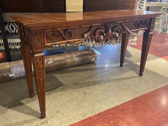 ETHAN ALLEN Ornate Vine Design Sofa Table