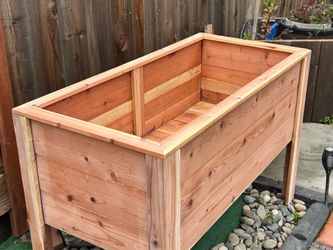 Redwood Raised Garden Bed Planter Box, X-Large, 4-Ft -Long ,2-Ft Wide,14-1/2” Deep