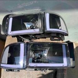 94-01 Dodge Ram LED Headlights Faros Calaveras Micas Luces Lamps 