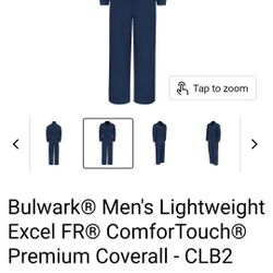 Bulwark Men's Lightweight Excel FR ComforTouch Premium Coveralls