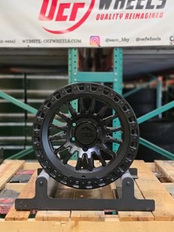 Lock Offroad Grit Wheels (17x9) (6x139.7) (Matte Black w/ Black Ring) ($879/Set)
