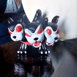 Halloween Skeleton 3 Headed Dog