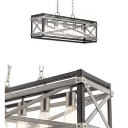 Kichler Stetton 5-Light Distressed Gray FarmhouseChandelier