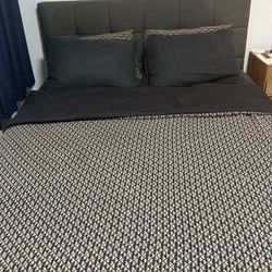 Queen Mattress & Frame & Storage Bench & End Table