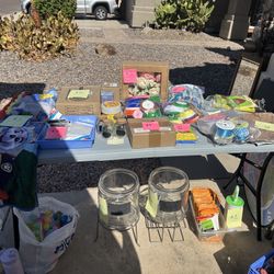 Yard sale! Crafting items, shoes, clothes, books, collector items, football items, and more!!