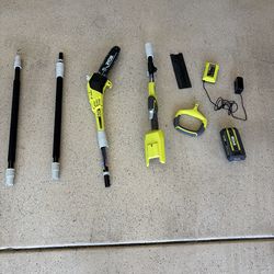 Ryobi 40V tree pole saw with battery and charger