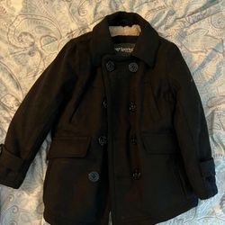 Sportoli Boy Classic Wool Blend Sherpa Winter Dress Pea Coat Peacoat Jacket