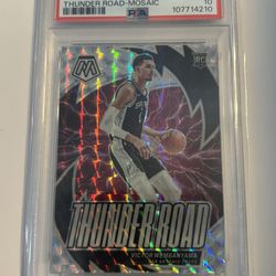 Victor Wembanyama 2023-24 Panini Mosaic Thunder Road Mosaic #8 RC PSA 10
