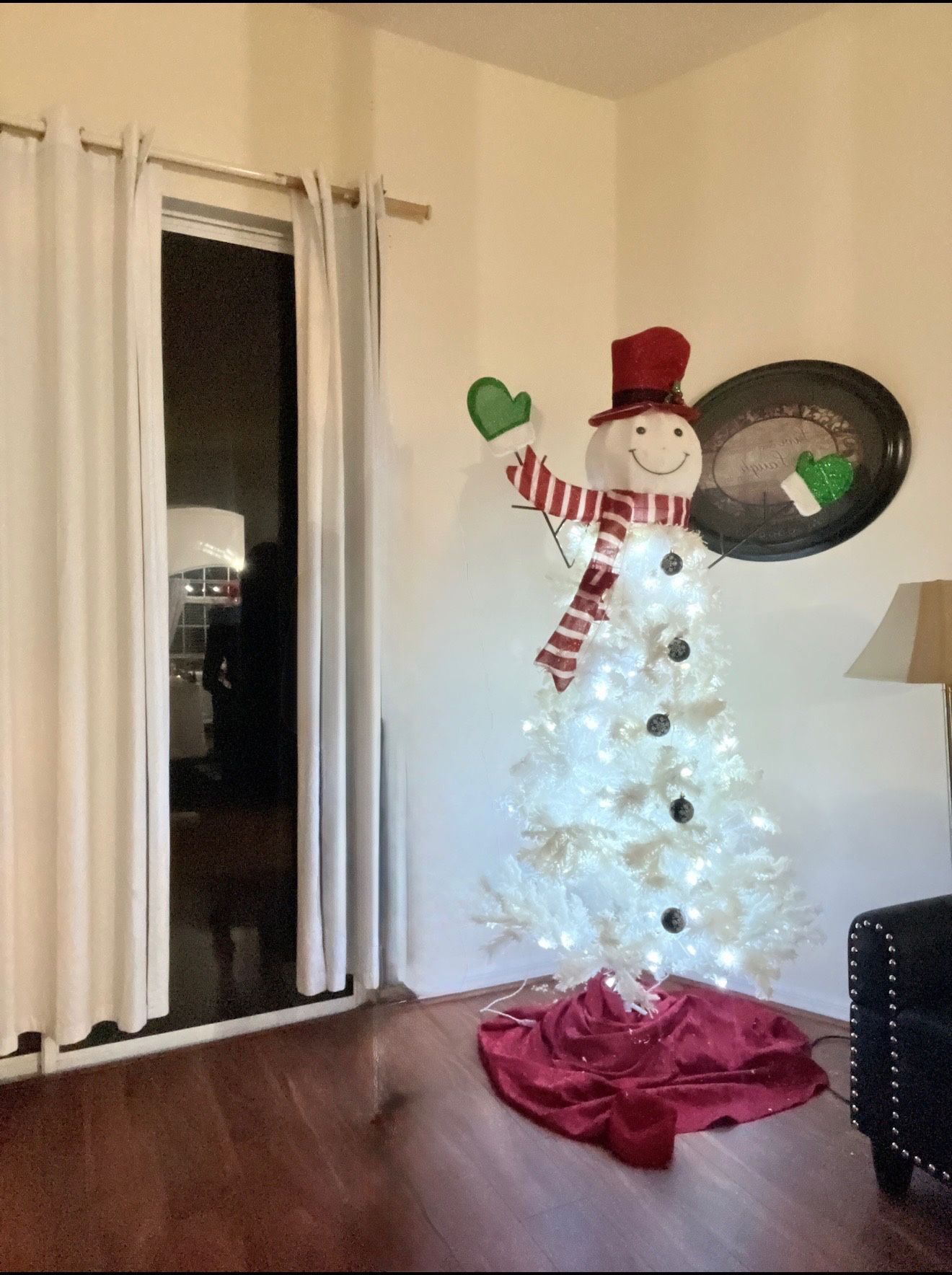 Christmas Tree Snowman Pre Lit