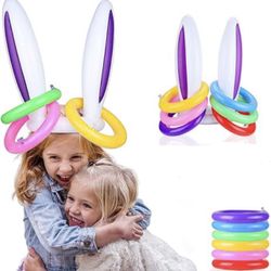 Easter party inflate game 3 pack bunny headban with 18 rings new