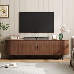 71inch Modern Wood TV Stand with Storage and Shelves to Fit up to 80" TVs
