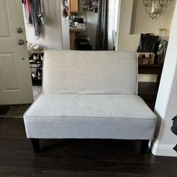 Small armless Sofa Loveseat Settee Couch