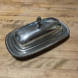 Silver plated vintage butter dish