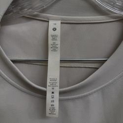 Lululemon Buttery-Soft Crew Neck: Grey, Size 10 (Worn Once)