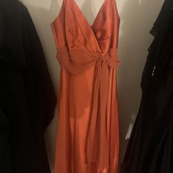 David’s Bridal Burnt Orange Dress