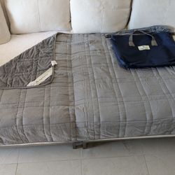 OMYSTYLE Reversible Weighted Blanket 48''x72'' 15lbs for Adults, Warm Short Plush and Cool Tencel Fabric Double-Sided Weighted Blanket for All Season 