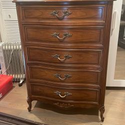 Dixie French Provincial Highboy Dresser 