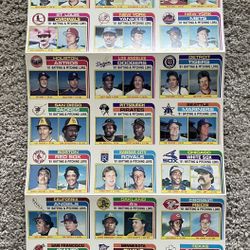 1982 Topps Uncut Baseball Leader Sheet