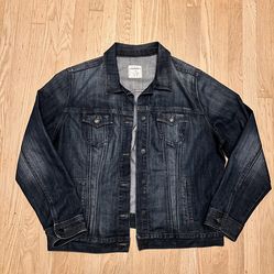 Dark Indigo Wash Denim Trucker Jacket