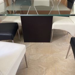Dining Room Square Glass Table