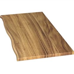 4 ft Saman Solid Wood Butcher Block Countertop in with Live Edge