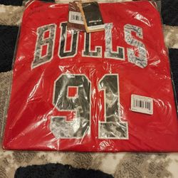 Men's Chicago Bulls Dennis Rodman Mitchell & Ness Red 1996-97 Hardwood Classics NBA 75th Anniversary Diamond Swingman Jersey