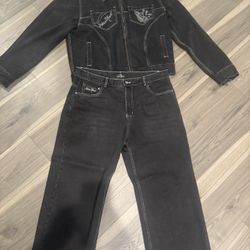 Broken Planet Black Denim Set