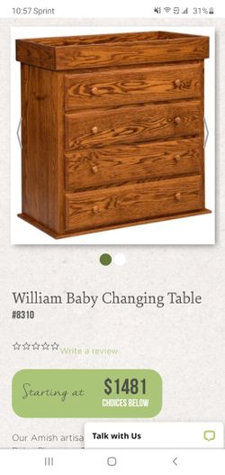 Baby changing table dresser