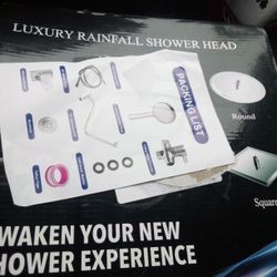 Luxury Rainfall Shower Head NEW In Box