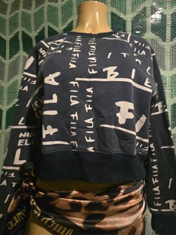 Used Blue Jacket FiLa  Size Medium 