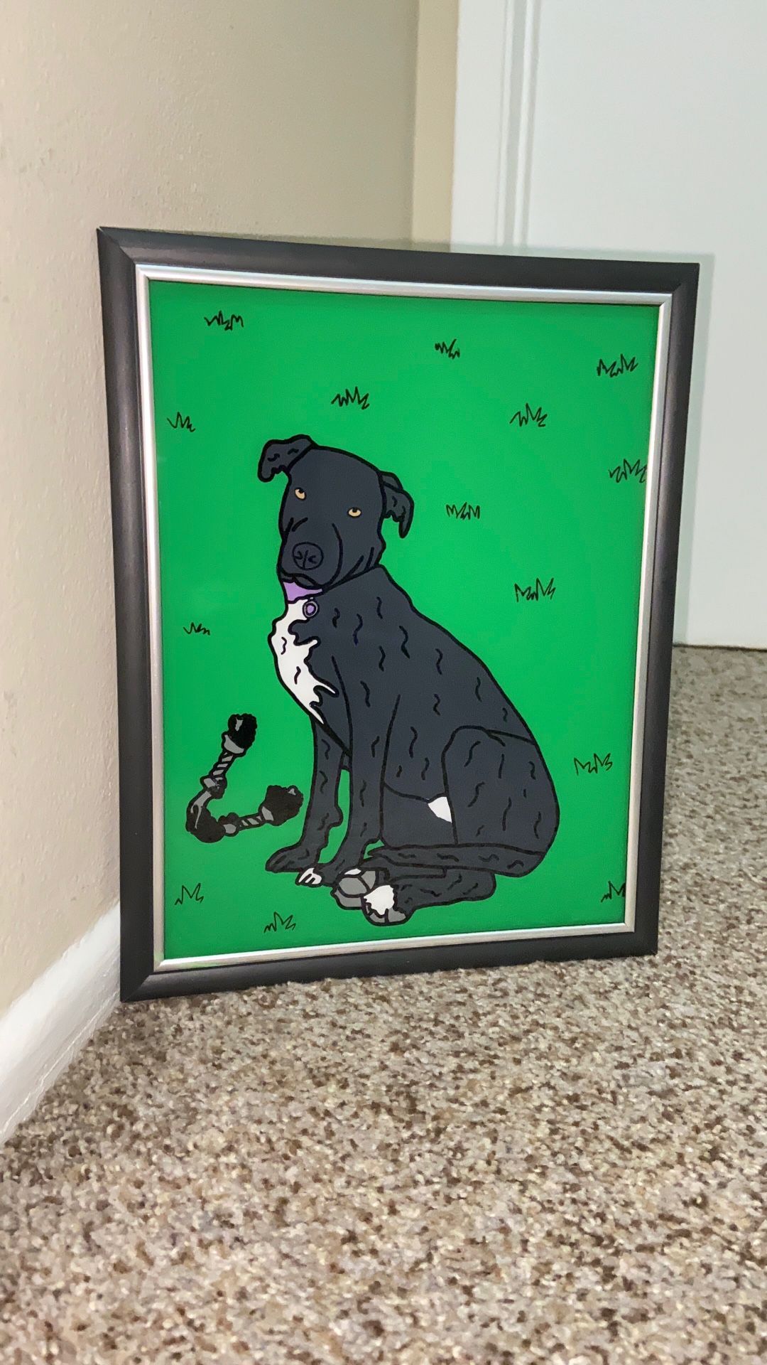 Glass Paintings Family, Friends, Pets, Anime & Cartoon Portraits Available LOCATED IN COVINA