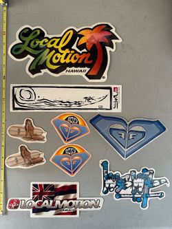 Vintage Surf & Skate Sticker Lot – Local Motion, Quiksilver, Roxy & More $25 OBO