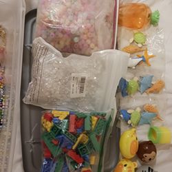 Sensory Box With Beads And Plastic Eggs