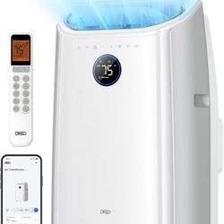 Dreo Portable Air Conditioners, 14000 BTU AC Unit for Bedroom with Drainage-Free Cooling, 3-in-1 with Fan & Dehumidifier, Touch/APP/Voice/Remote, 24h 