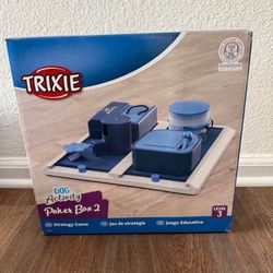 TRIXIE Poker Box 2 Dog Activity Interactive Toy, Level 3 Food Puzzle Game, Brain Teasing Treat Dispe