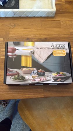 Antree 3-in-1 Pasta Roller & Cutter Stand Mixer Attachment