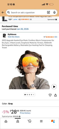 Máscara Térmica Para Ojos