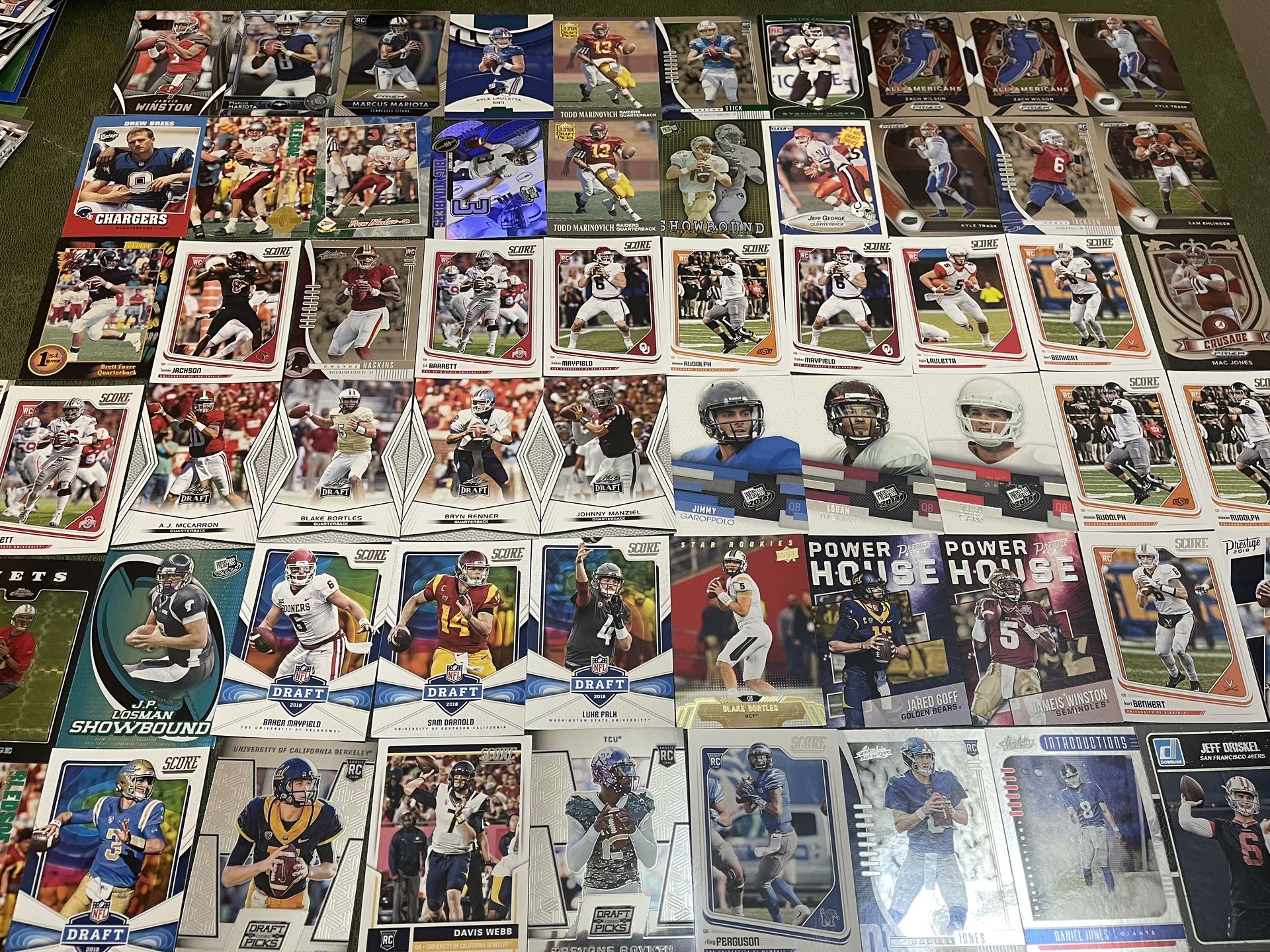 Lot Of 63 NFL Quarterback Rookie Football Cards