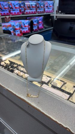 Gold-Tone "Keilani" Name Plate Necklace
