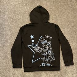 Black And Blue Full Zip Hoodie 