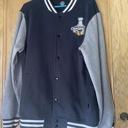 NHL Brand Blackhawks 2015 Stanley Cup Champ Rinkside Collection Jacket-Size L